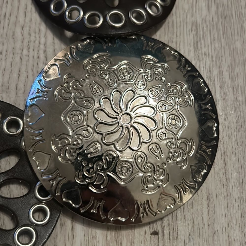 Boho buckle chocolate brown belt